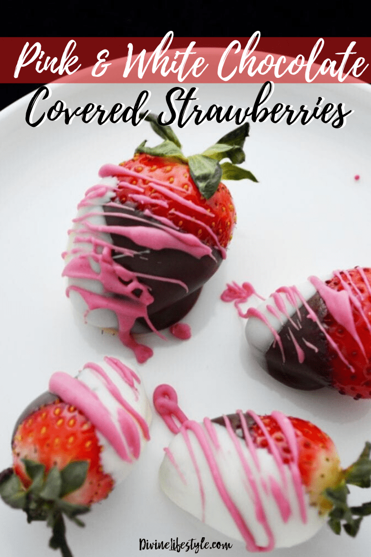 Pink and White Chocolate Covered Strawberries