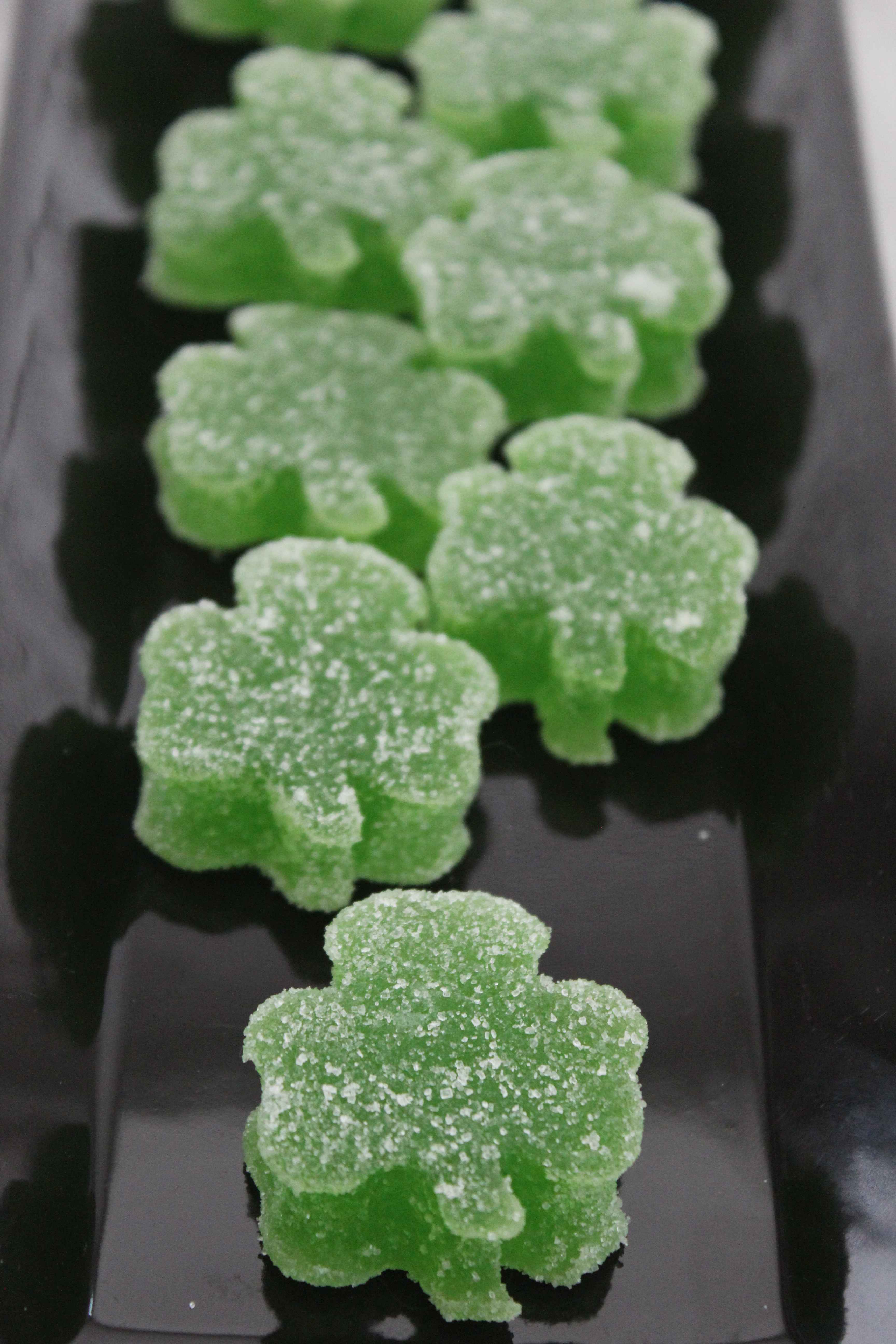 Fun St Patricks Day Food Spearmint Clover Green Gumdrops