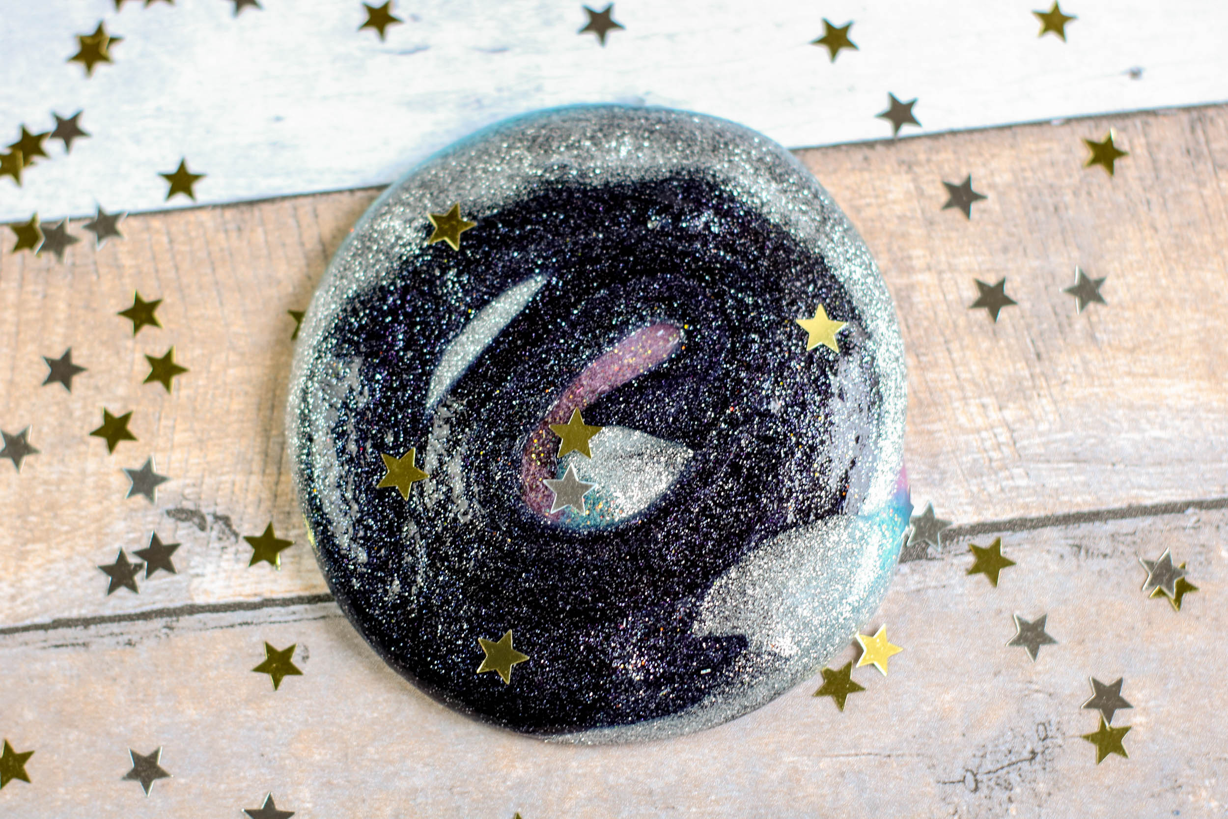 Black Glitter Slime Easy Recipe