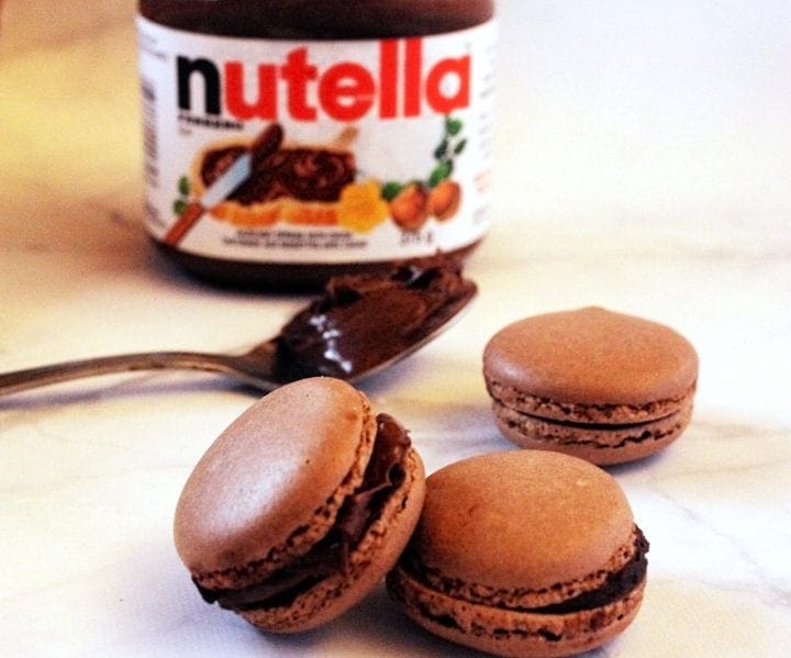 Chocolate Nutella Macarons