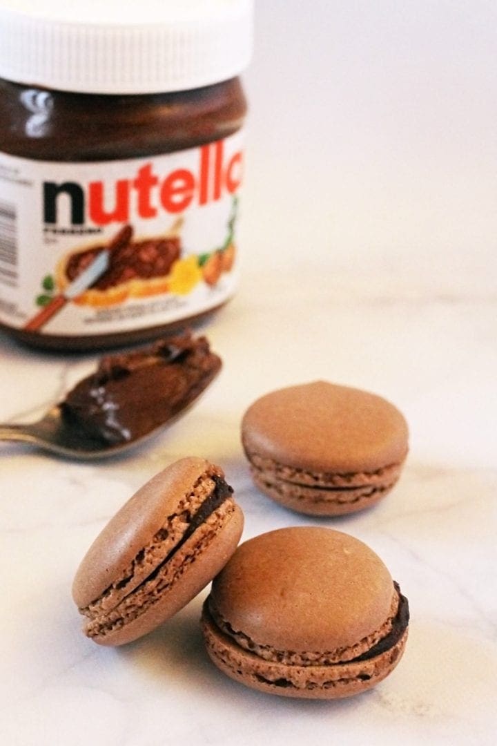 Chocolate Nutella Macarons