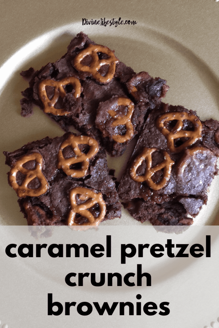 Caramel Pretzel Crunch Brownies