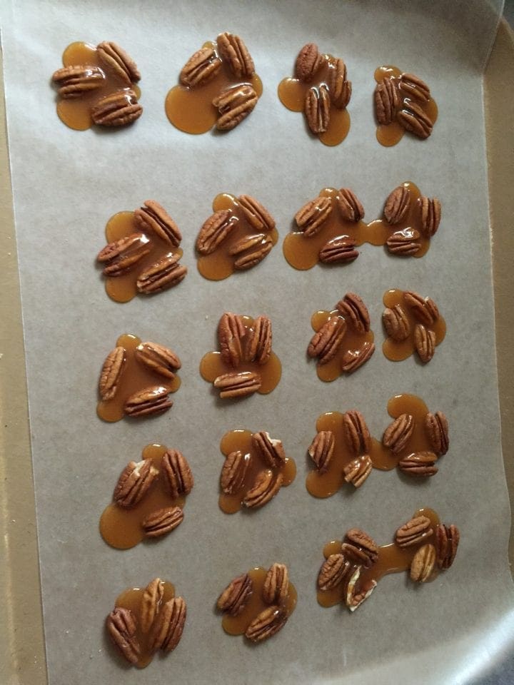 Chocolate Pecan Turtle Clusters