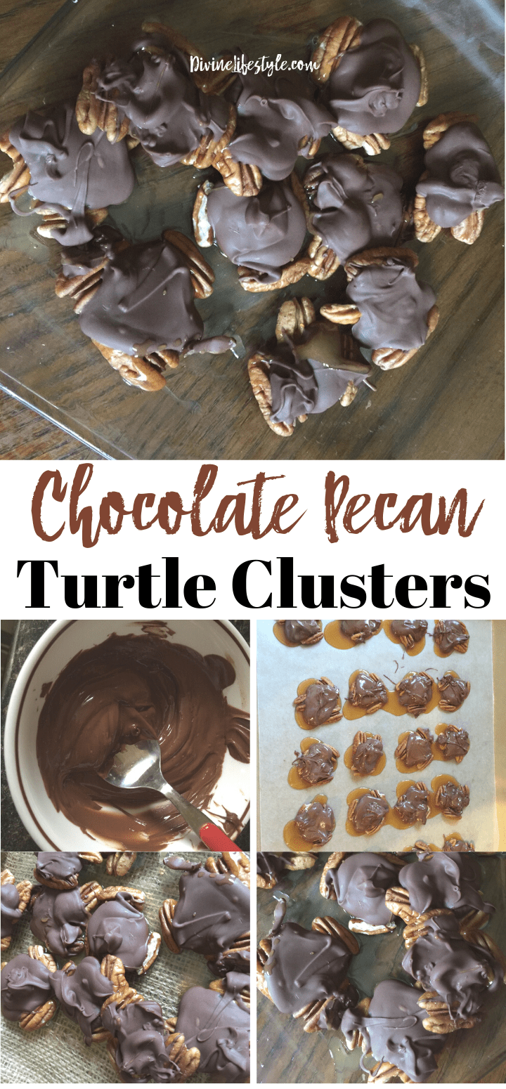 Chocolate Pecan Turtle Clusters