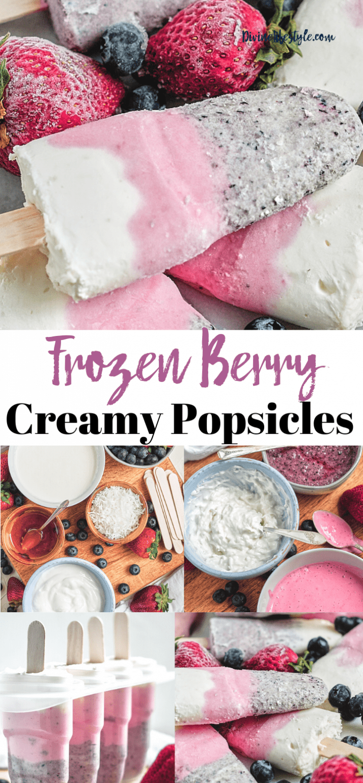 Creamy Frozen Berry Popsicle Recipe Strawberry Blueberry