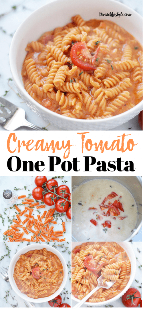 Creamy Tomato One Pot Pasta Dinner Recipe Divine Lifestyle