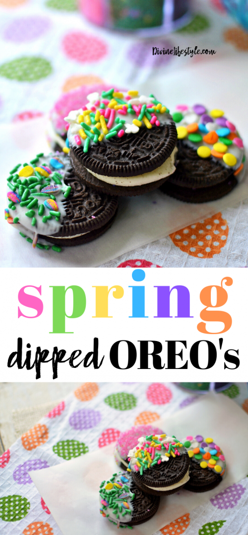 Easter White Chocolate Dipped OREOs Cookies Divine Lifestyle