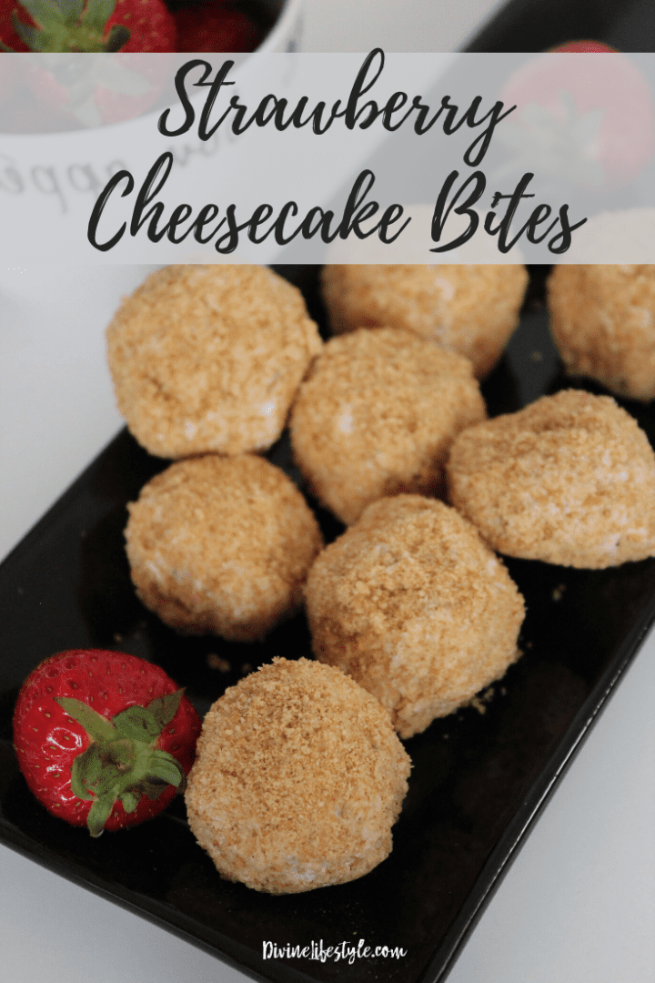 Easy Strawberry Cheesecake Bites