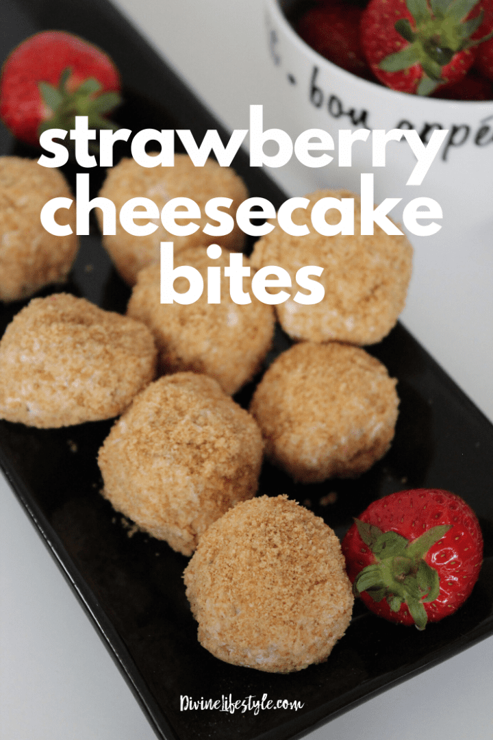 Easy Strawberry Cheesecake Bites