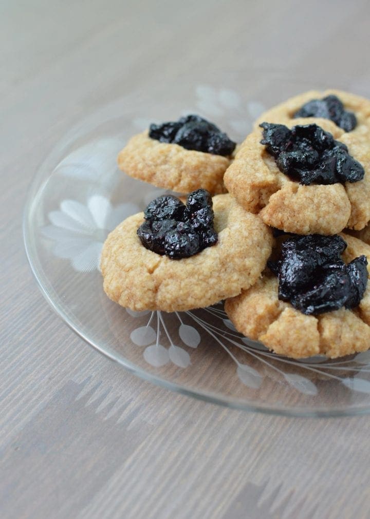 Lemon Blueberry Thumbprint Cookies