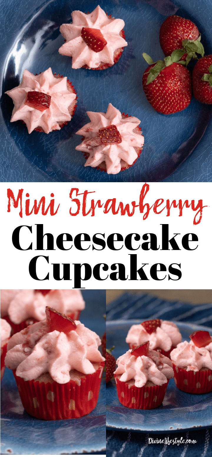 Mini Strawberry Cheesecake Cupcakes