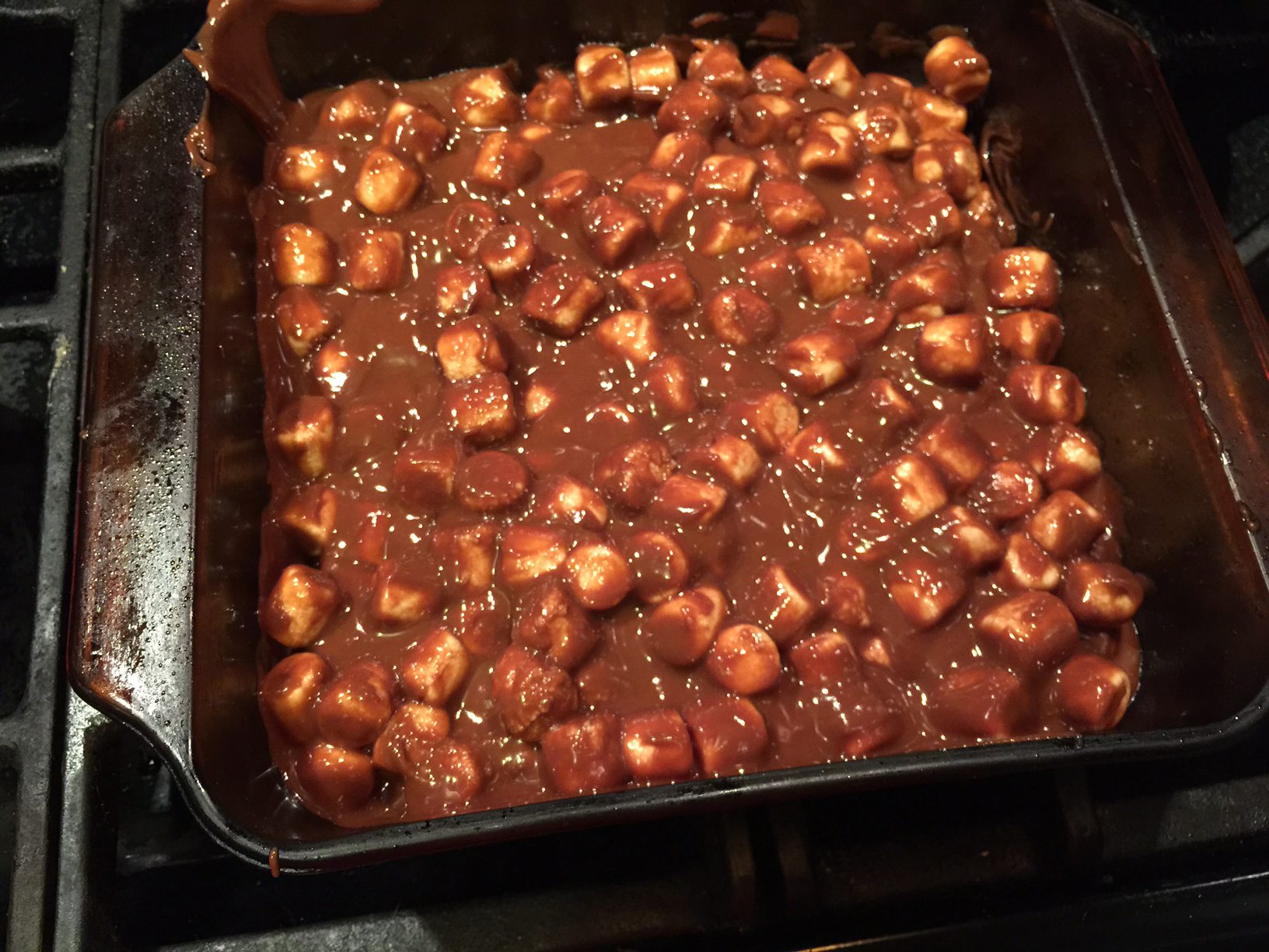 Peanut Butter Marshmallow Chocolate Bars No Bake