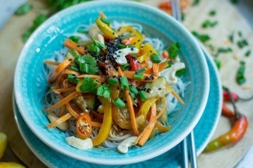 Thai Noodle Salad with Peanut Sauce