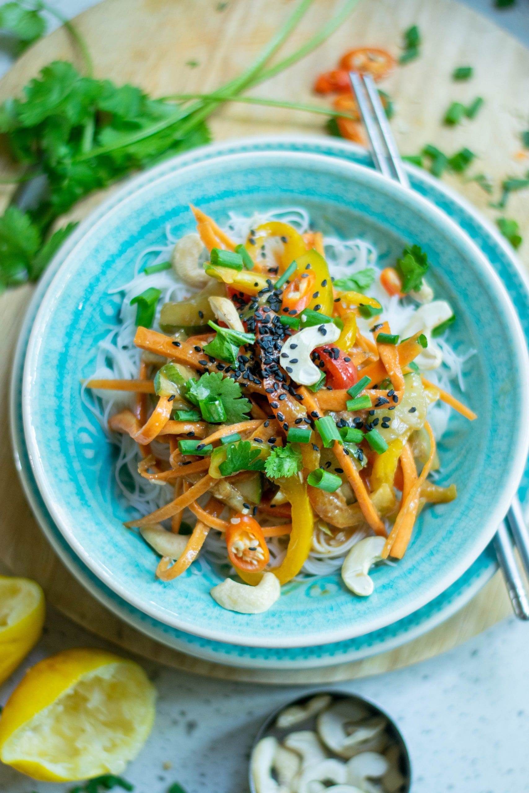 Thai Noodle Salad with Peanut Sauce Dinner Recipe