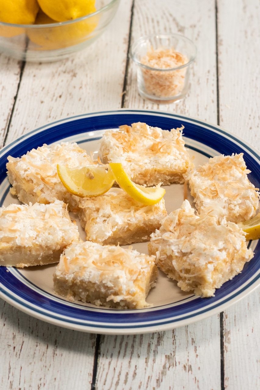 Coconut Meyer Lemon Bar Recipe with Crumb Topping