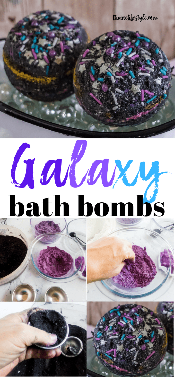 DIY Black Galaxy Bath Bomb Recipe