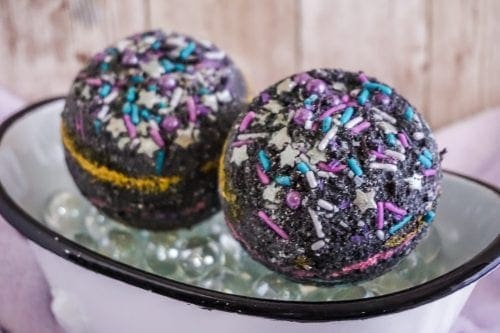 DIY Black Galaxy Bath Bomb Recipe