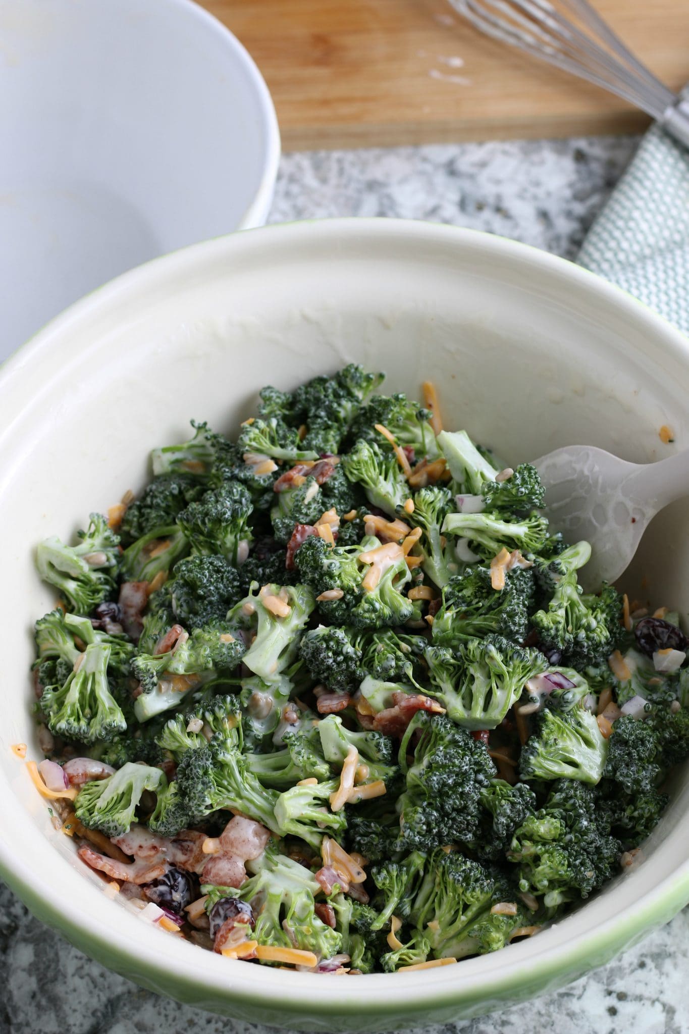 Easy Broccoli Salad With Bacon And Cheddar Divine Lifestyle