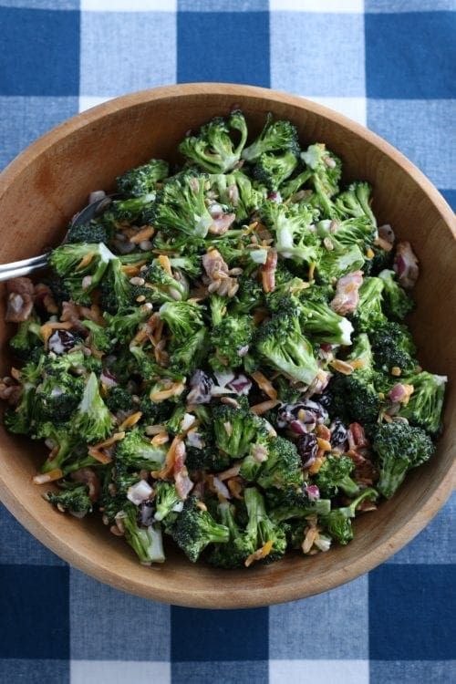 Easy Broccoli Salad With Bacon And Cheddar Divine Lifestyle