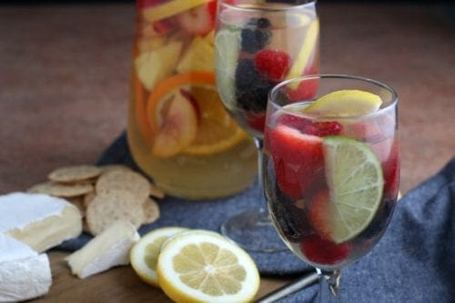 Easy Fruity Summer White Sangria Recipe with Rum