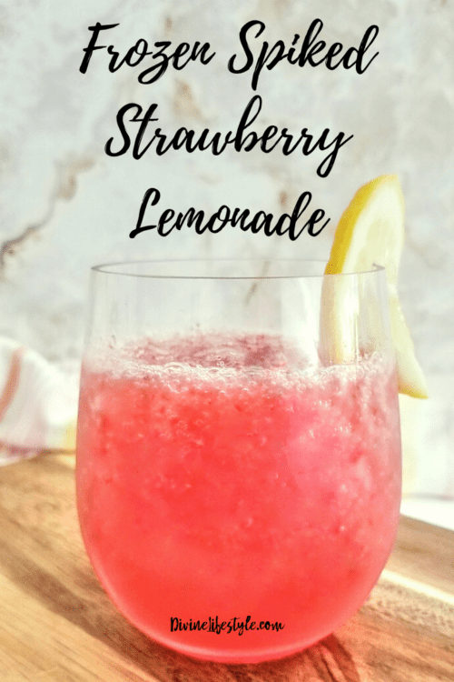 Frozen Spiked Strawberry Lemonade Cocktail Recipe