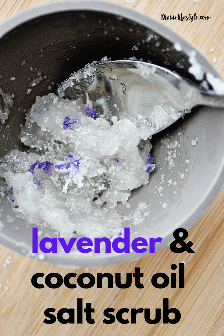 Homemade Lavender Coconut Oil Salt Scrub Beauty Products
