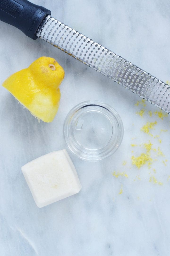 honey lemon sugar scrub for dark spots