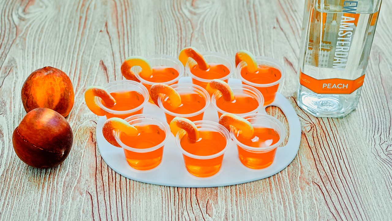 Peach Jello Shots with Vodka Divine Lifestyle