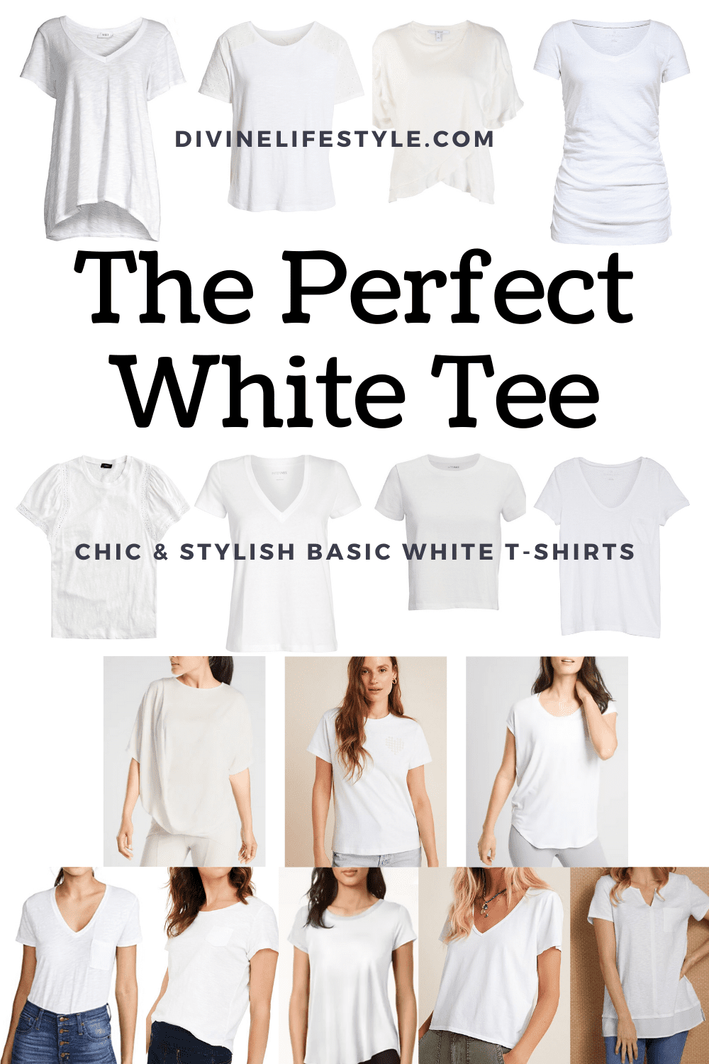 The Perfect Womens White Tee Style Basic T shirt Divine Lifestyle