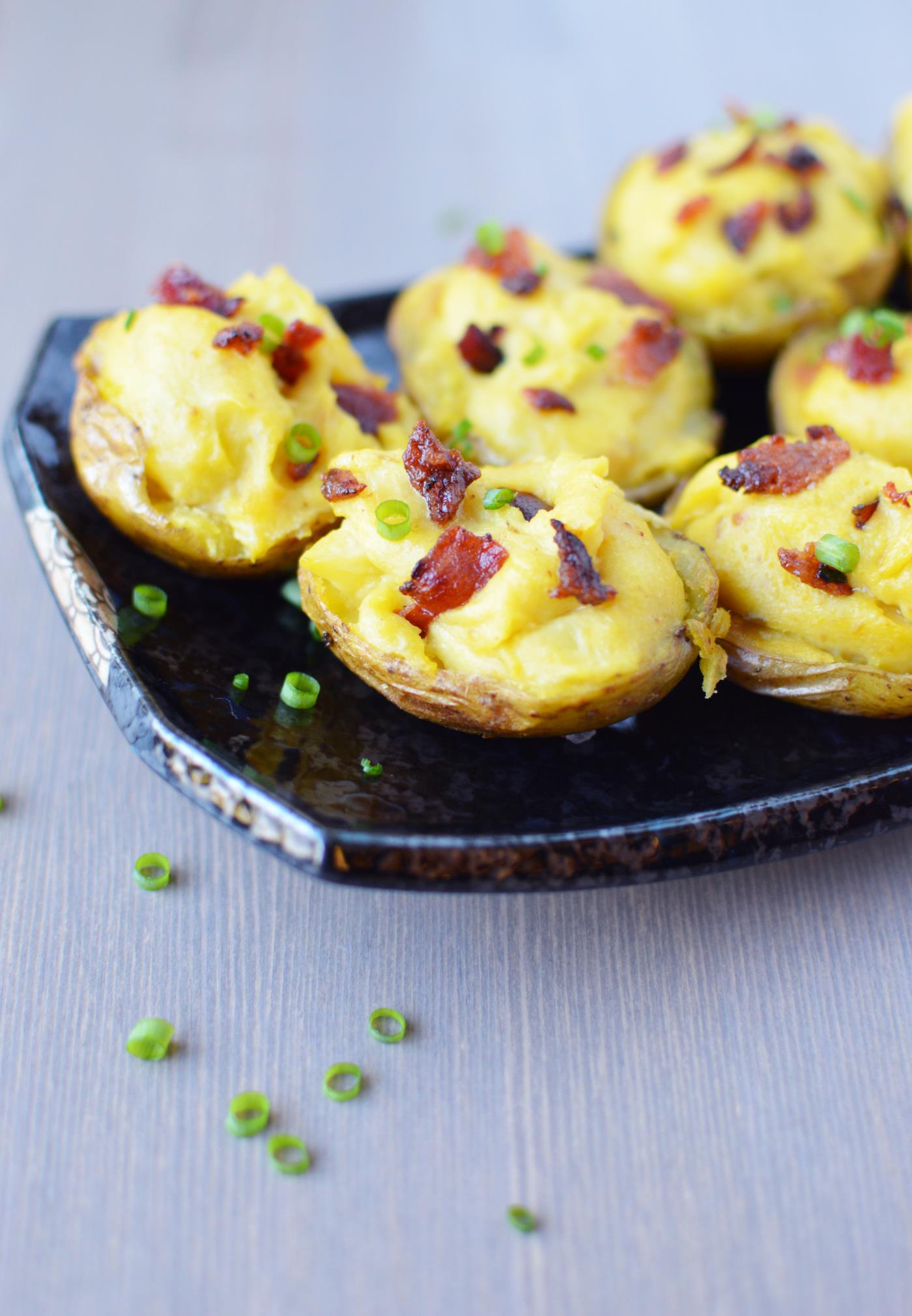 Veggie Stuffed Potato Skins Recipe Delicious Appetizer Recipe