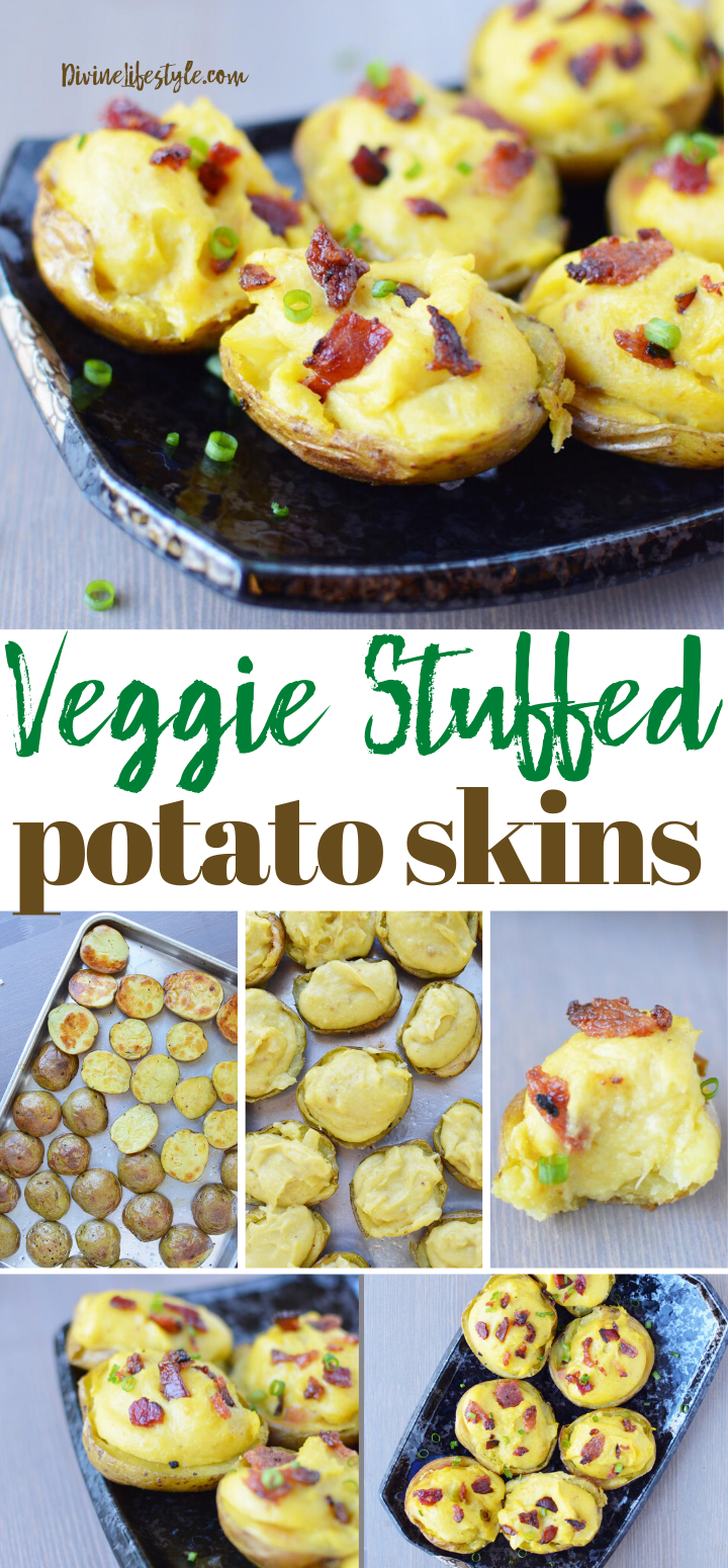 Veggie Stuffed Potato Skins Recipe