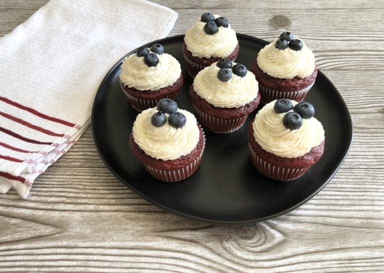 4th of July Red Velvet Cupcakes