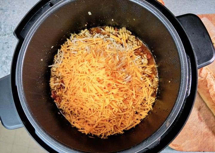 Instant Pot Homemade Hamburger Helper Recipe - Add Cheese