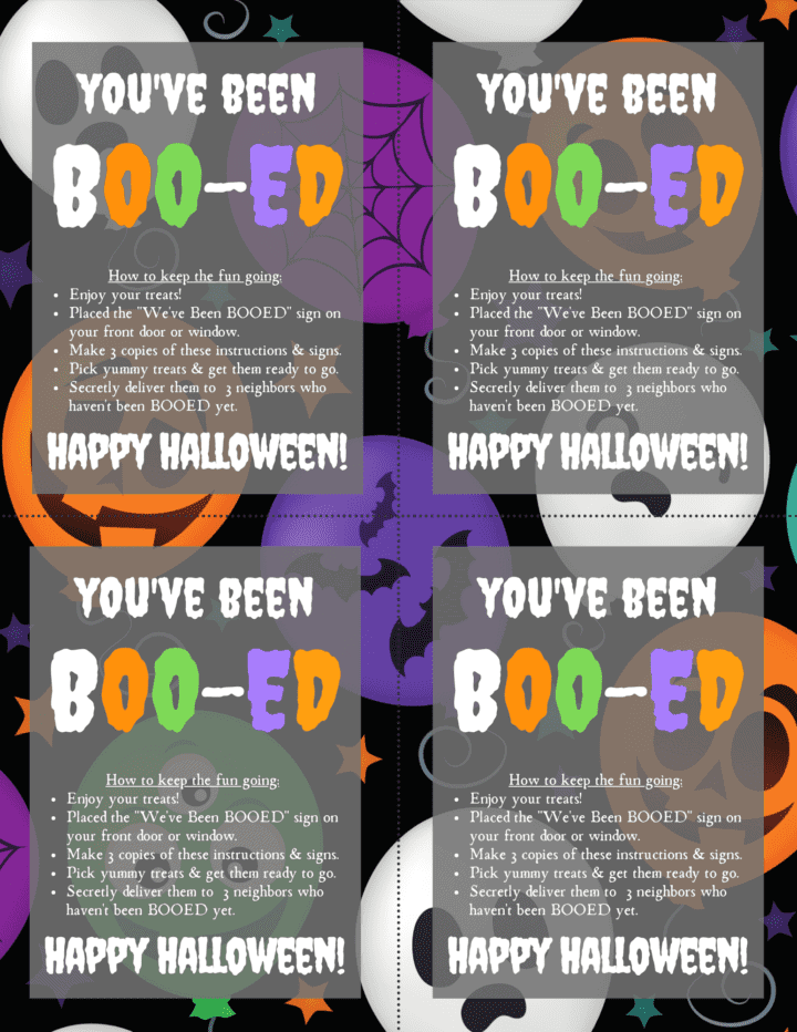 FREE You've Been Booed Halloween Printable booed free printable we ve been booed printable