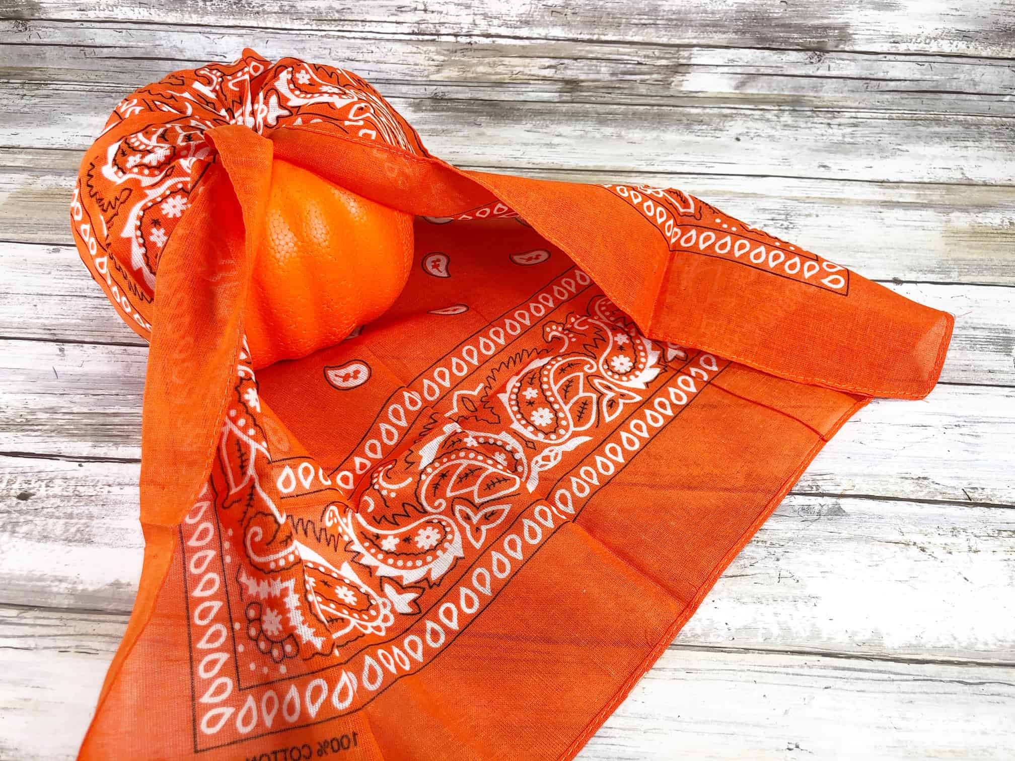How to Make Cloth Pumpkins Tutorial - Rustic Bandana Pumpkins Halloween Craft