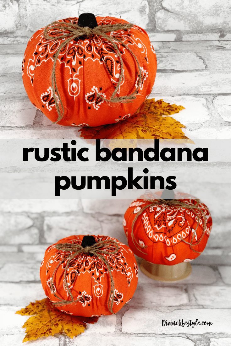 How to Make Cloth Pumpkins Tutorial - Rustic Bandana Pumpkins Halloween Craft