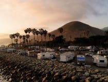 RV park (campground) at coast, California Ocean California dur