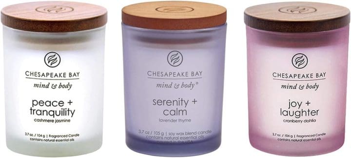 Chesapeake Bay Candle Scented Candle Peace + Tranquility Serenity + Calm Joy + Laughter