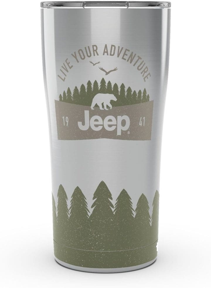 Gifts for Jeep Owners Tervis Jeep Live Your Adventure Triple Walled Insulated Tumbler Travel Cup Keeps Drinks Cold & Hot oz Legacy Stainless Steel