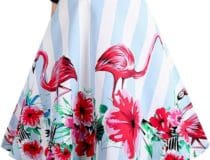 Flamingo Print Skirt