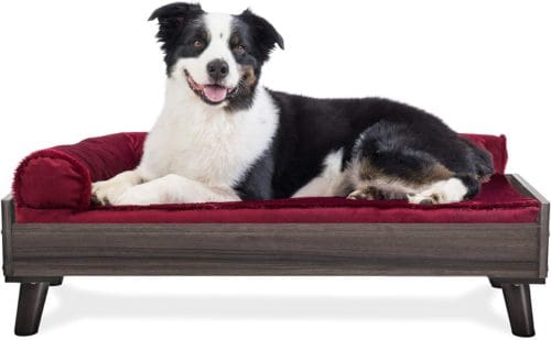 Furhaven Elevated Dog Bed Frame for x Large Dog Beds Easy Assembly Mid Century Modern Bed Frame Gray Wash Large