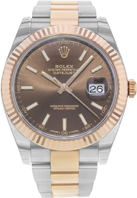Amazon Rolex Datejust Ii mm Chocolate Dial Rose Gold and Steel Men's Watch Best Luxury Gifts Men