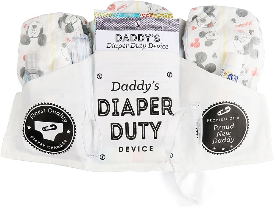 Amazon Big Dot of Happiness Daddy's Diaper Duty Device Funny New Baby Gifts for Dad