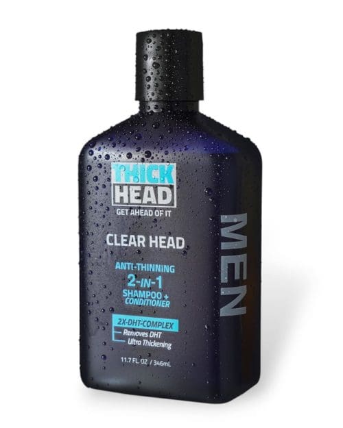 Thick Head Clear Head Anti Thinning in Shampoo and Conditioner for Men Ultra Thickening Formula for Thicker Fuller Hair Free of Sulfates Parabens and Dyes Fl Oz