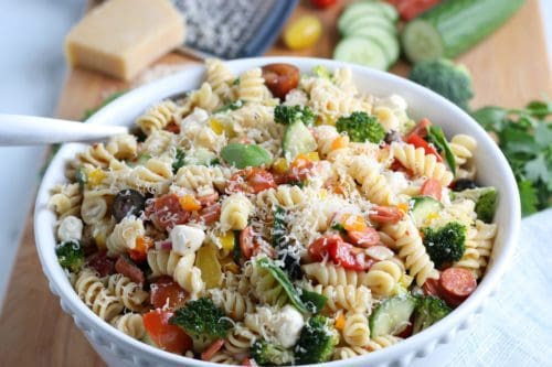 Easy Zesty Italian Pasta Salad with Pepperoni