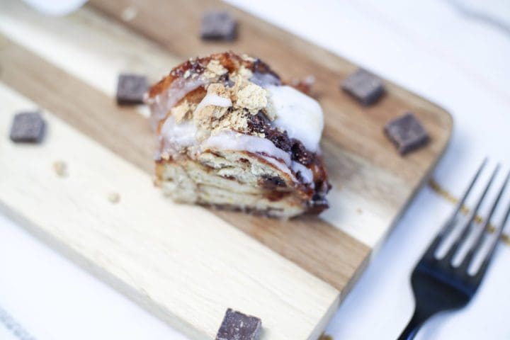 Smores Cinnamon Roll Monkey Bread