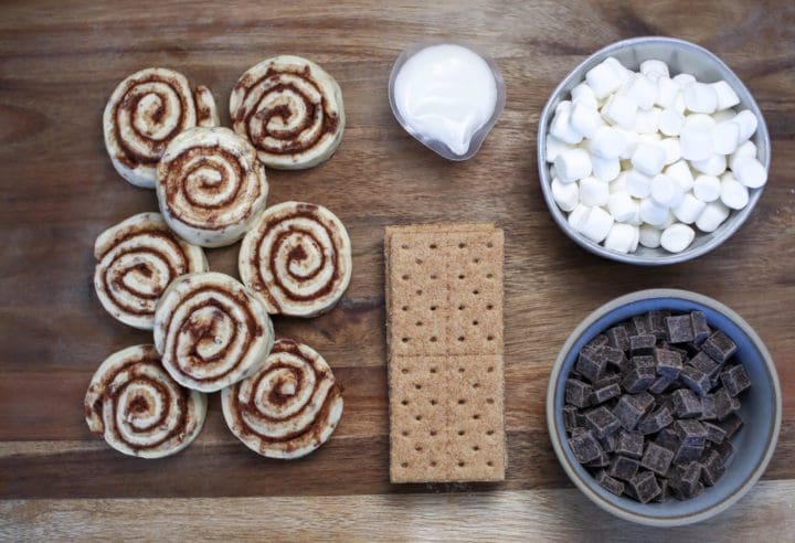 Smores Cinnamon Roll Monkey Bread