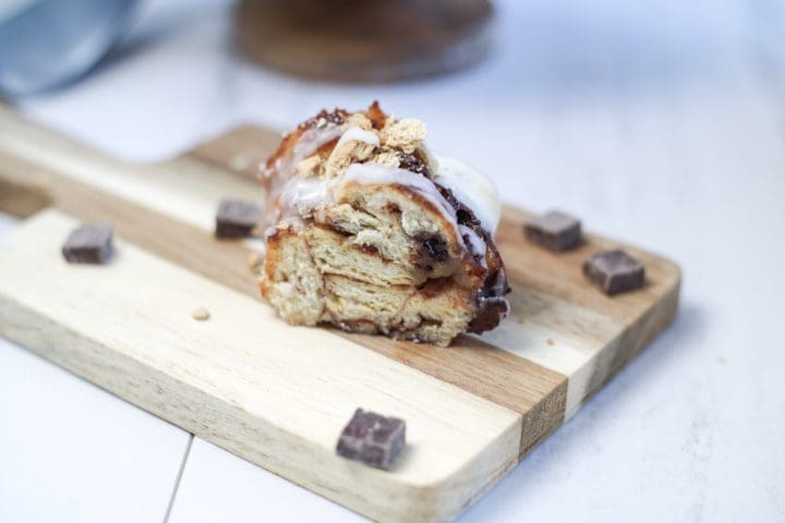 Smores Cinnamon Roll Monkey Bread