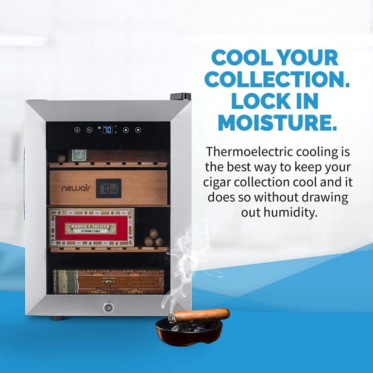 Newair 250 Count Electronic Cigar Humidor Stainless Steel