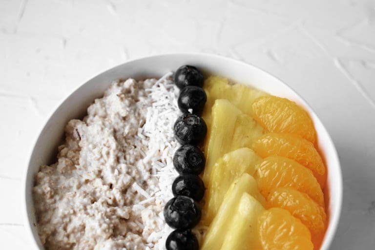 Overnight Oats with Coconut Milk and Chia Seeds Breakfast Food